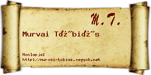 Murvai Tóbiás névjegykártya